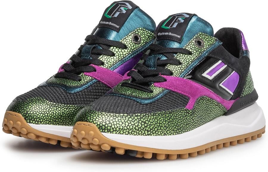 Floris van Bommel Sneakers laag 'Noppi 36' spar neonlila zwart - Foto 5