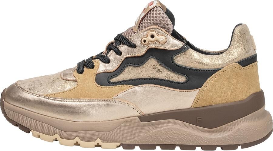 Floris van Bommel Sneakers laag 'Treni 01' camel goud zwart - Foto 5