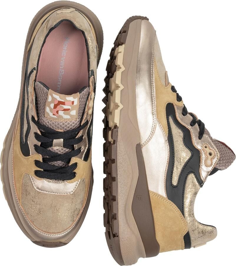 Floris van Bommel Sneakers laag 'Treni 01' camel goud zwart - Foto 6