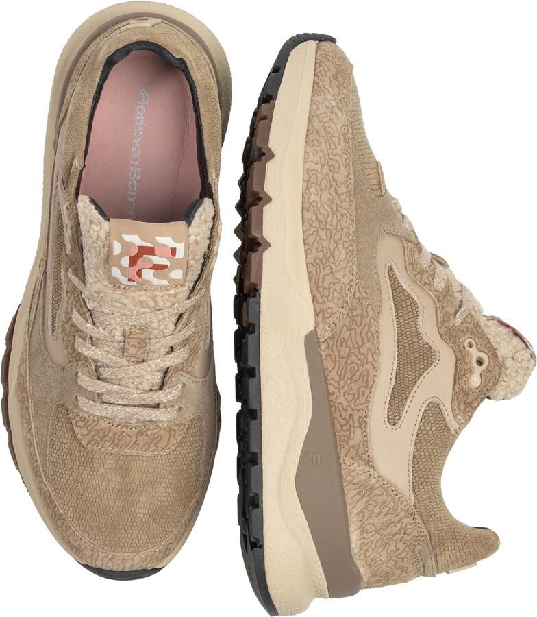 FLORIS VAN BOMMEL Lage Sneakers Dames Sfw-10163 Treni Suède Beige - Foto 6