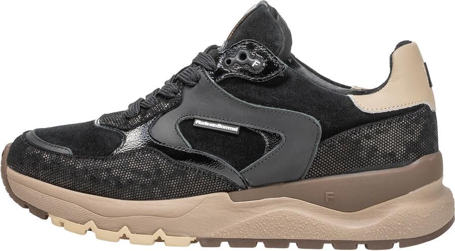 FLORIS VAN BOMMEL Lage Sneakers Dames Sfw-10164 Treni 5 Suède Zwart - Foto 6