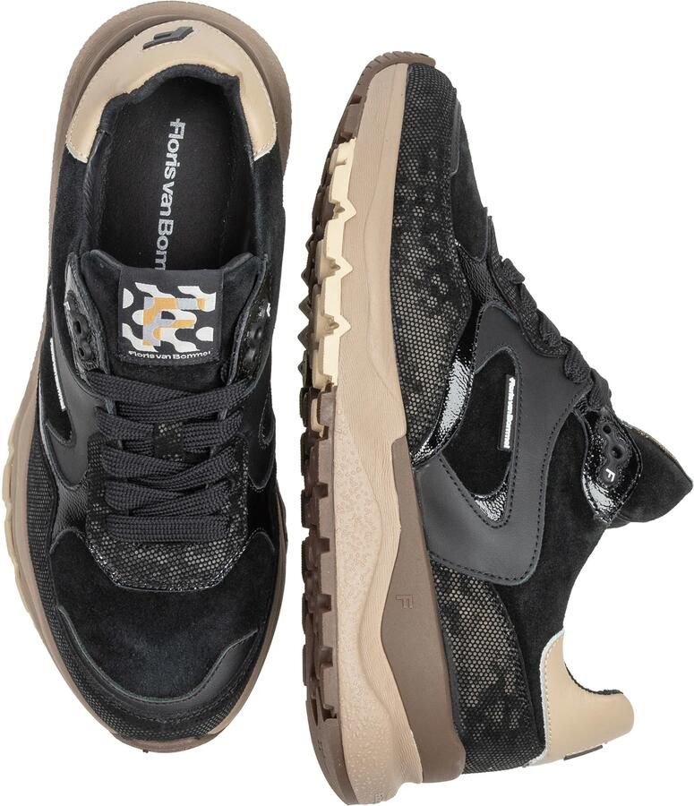 FLORIS VAN BOMMEL Lage Sneakers Dames Sfw-10164 Treni 5 Suède Zwart - Foto 7