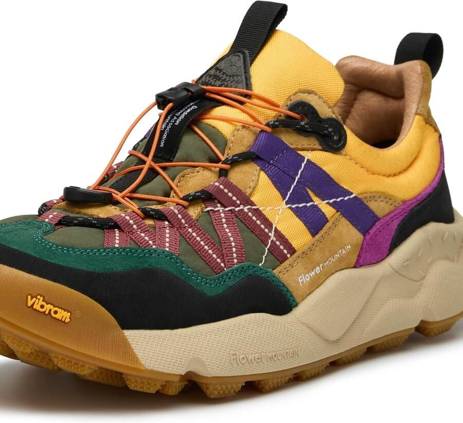 Flower Mountain Sneakers laag 'IWANO 2 UNI' bruin geel lila rood - Foto 2