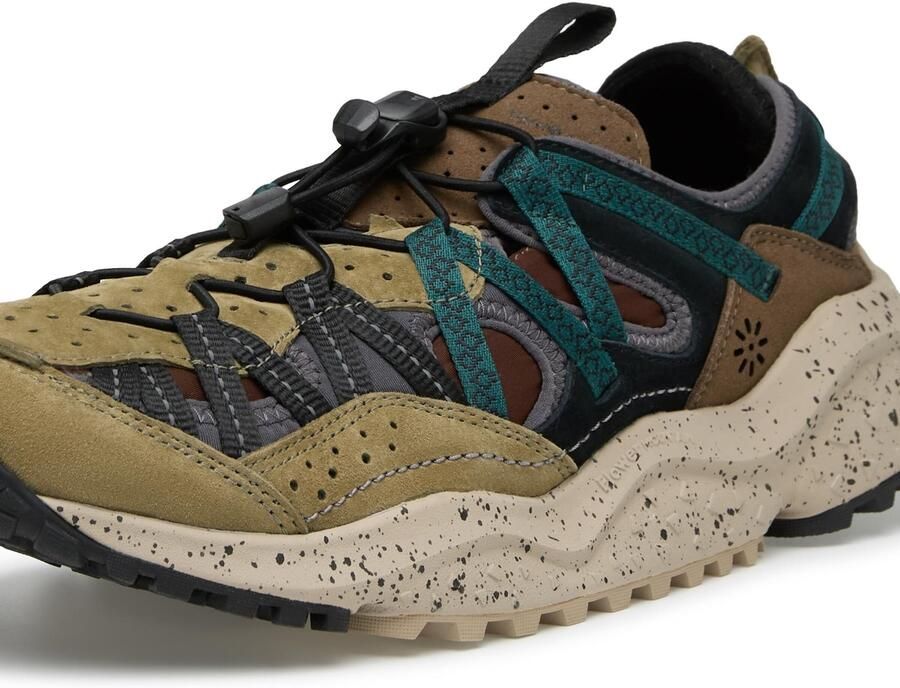 Flower Mountain Sneakers laag 'KAZANA FALL UNI' bruin grijs groen petrol zwart - Foto 3