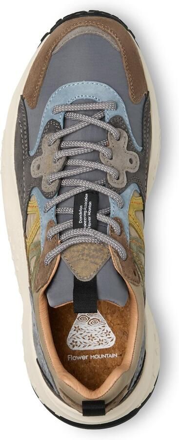 Flower mountain heren sneaker Solin suède en nylon bruin grijs - Foto 3
