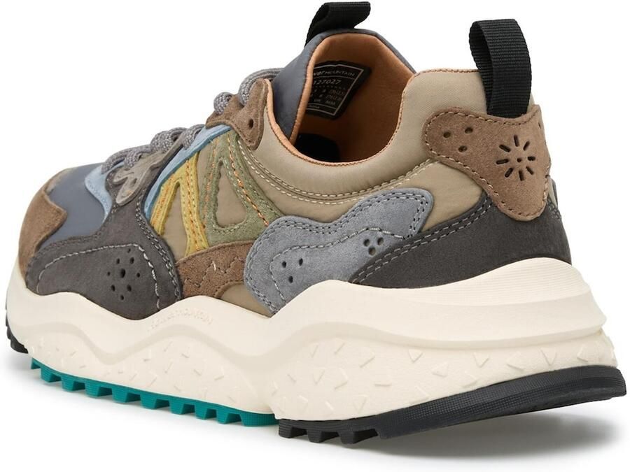 Flower mountain heren sneaker Solin suède en nylon bruin grijs - Foto 5