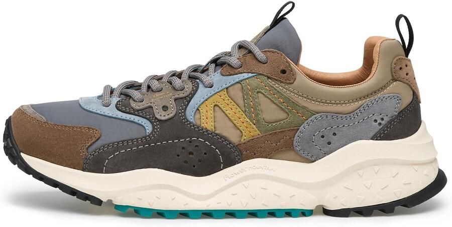Flower mountain heren sneaker Solin suède en nylon bruin grijs - Foto 6