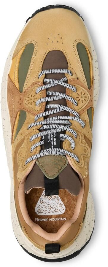 Flower Mountain Sneakers laag 'WAVE MAN' goudgeel