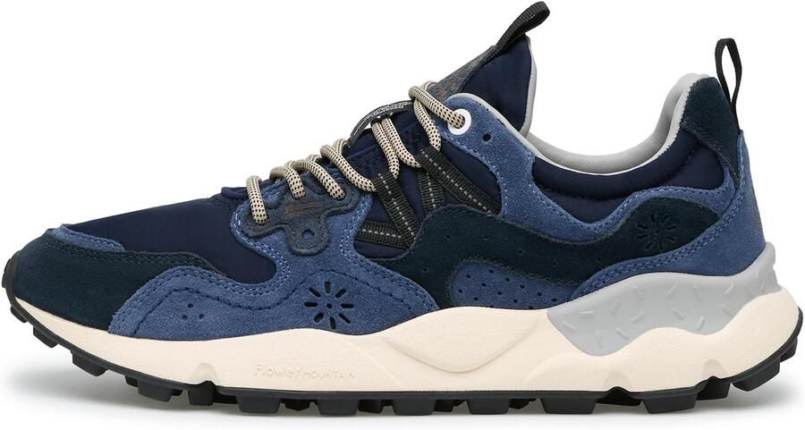 Flower mountain heren sneaker Yamano suède en nylon blauw - Foto 2
