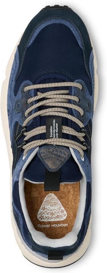 Flower mountain heren sneaker Yamano suède en nylon blauw - Foto 7