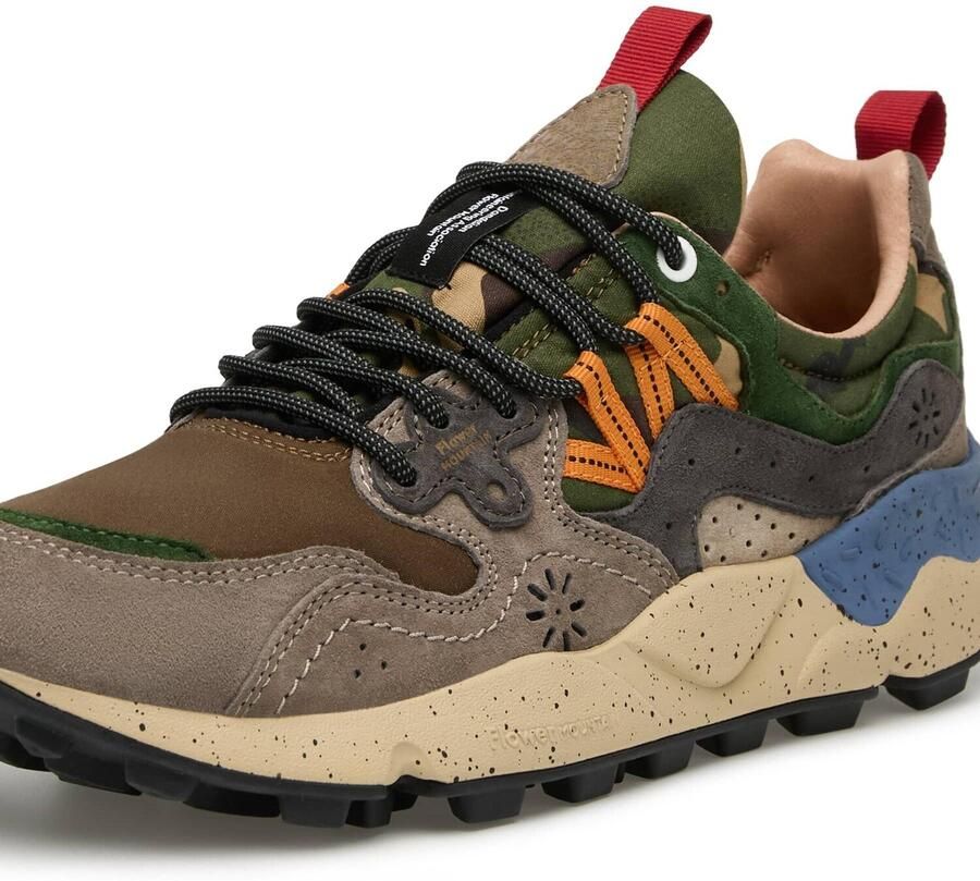 Flower mountain heren sneakers Yamano M suède en nylon multicolor - Foto 3