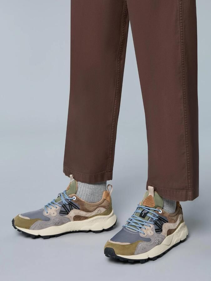 Flower Mountain Sneakers laag 'YAMANO 3 MAN' opaal lichtblauw olijfgroen donkergroen - Foto 4
