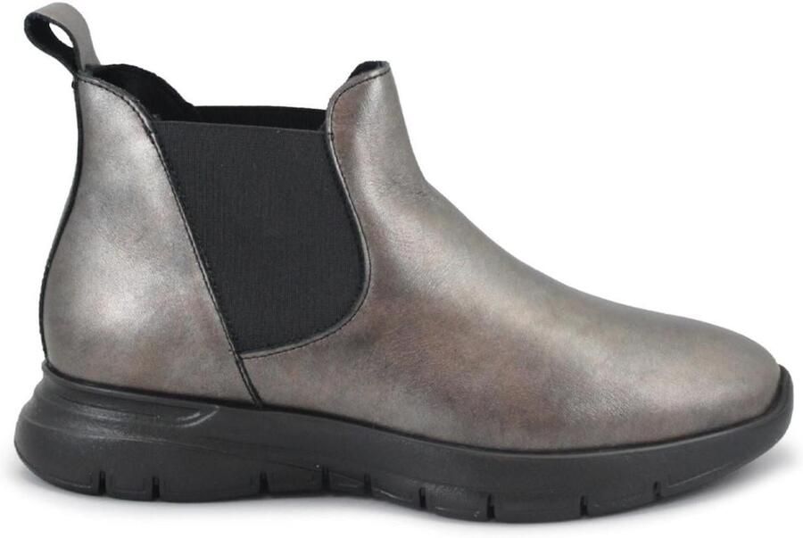 Frau Laarzen ' 43E4 canna fucile donna scarpe stivaletti pelle elastico' zilver