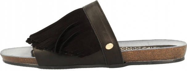 Fred de la Bretoniere Flip flops Espadrille Slipper 2 Cm Metallic Leather  Black (0004) | The Little Green Bag