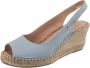 Fred de la Bretoniere 153010240 Espadrilles Zomer Schoenen Dames Blauw - Thumbnail 3