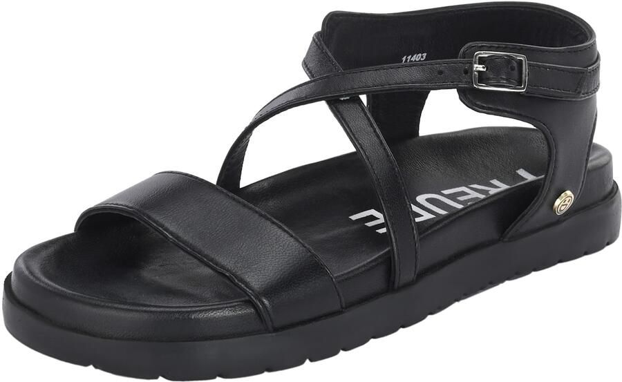 FREUDE Sandalen met riem 'AMELINE' zwart wit