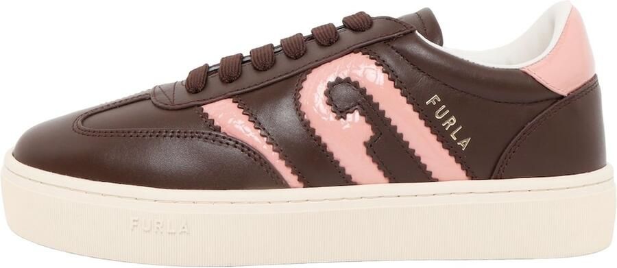 FURLA Sneakers laag 'ALLEGRA' chocoladebruin lichtroze