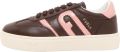 FURLA Sneakers laag 'ALLEGRA' chocoladebruin lichtroze - Chocoladebruin/Roze