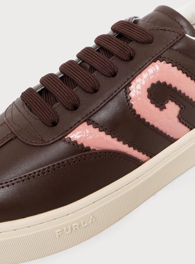 FURLA Sneakers laag 'ALLEGRA' chocoladebruin lichtroze - Foto 2