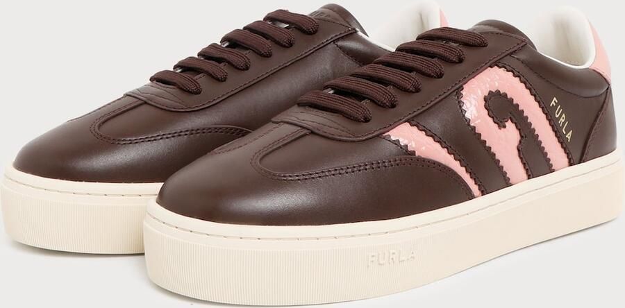 FURLA Sneakers laag 'ALLEGRA' chocoladebruin lichtroze - Foto 4