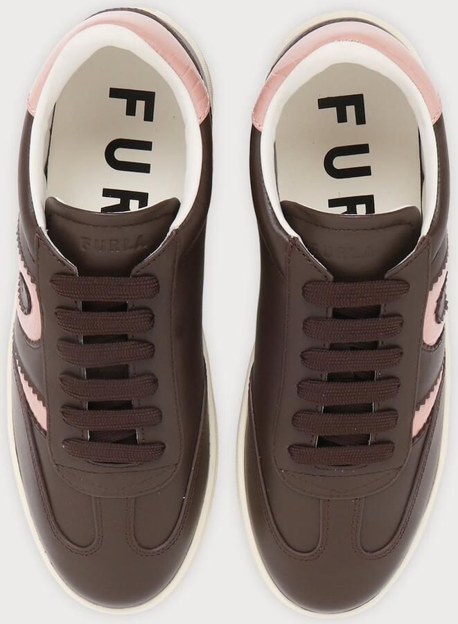 FURLA Sneakers laag 'ALLEGRA' chocoladebruin lichtroze - Foto 3