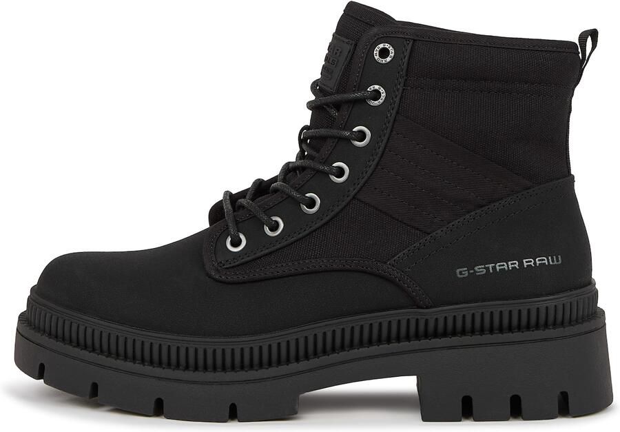 G-STAR Boots 'Huntington Mid Biker Boots' zwart