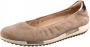Gabor Taupe Ballerina's Slip-On Flats voor dames Beige Dames - Thumbnail 3