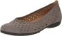 Gabor Grijze Suède Zomer Ballerina Schoenen Gray Dames - Thumbnail 4