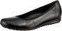 Gabor Klassieke zwarte leren ballerina schoenen Black Dames - Thumbnail 2