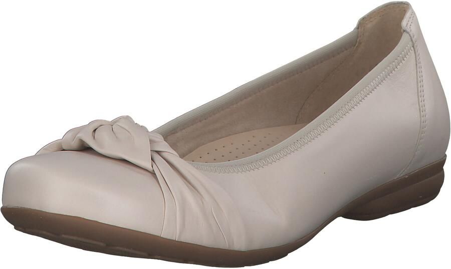 Gabor Ivoor Leren Klassieke Comfortabele Ballerina's Beige Dames