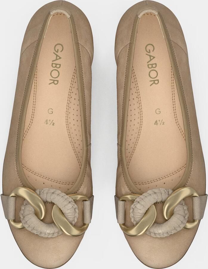 Gabor beige dames instappers - Foto 4