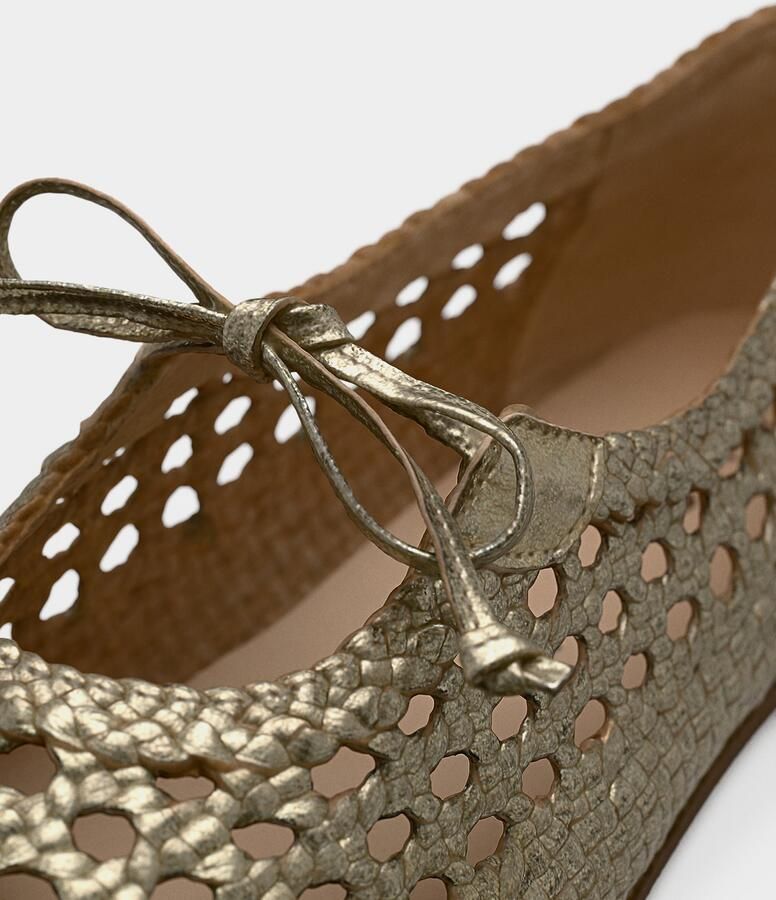 GABOR Ballerina met riempjes goud - Foto 3
