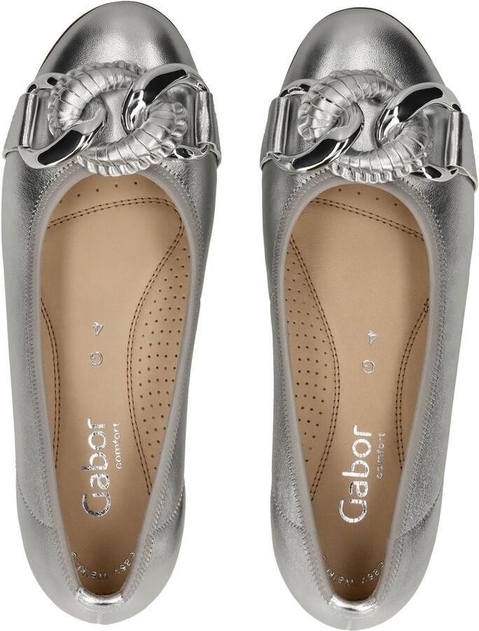Gabor Ballerina's Florence sleehak business schoen lage schoen instapschoen met sierketting - Foto 4