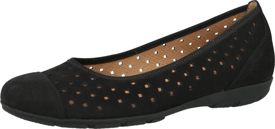 Gabor ballerina met gaatjes 84.169.17 Zwart - Foto 3