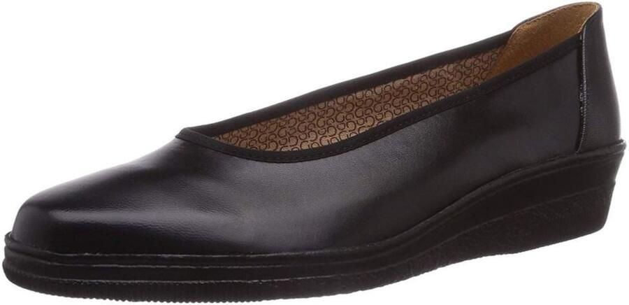 Gabor Zwarte Leren Ballerina Schoenen Black Dames
