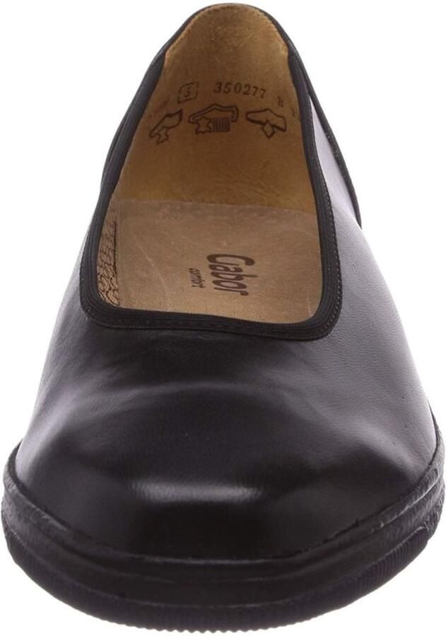 Gabor Zwarte Leren Ballerina Schoenen Black Dames - Foto 5