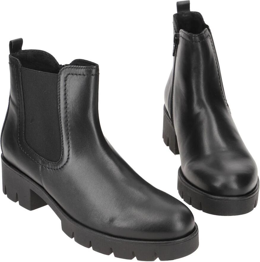 Gabor Zwarte Leren Chelsea Laarzen Comfort Sportieve Stijl Black Dames - Foto 5