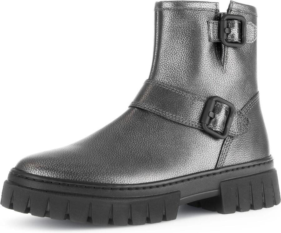 Gabor Boots zonder sluiting York plateau enkellaars chunky boots breedte g in metallic-look