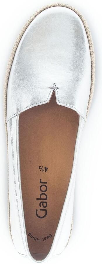 Gabor Instappers instapper comfortabele schoen platte schoenen met jute bekleed plateau - Foto 3