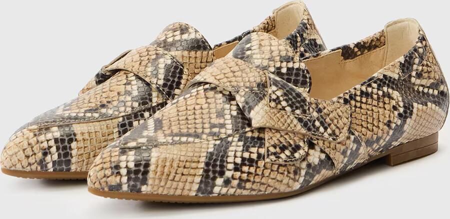 Gabor 84.131.32 Instappers Beige Zwart Slangenprint Leer Dames Beige Zwart - Foto 5