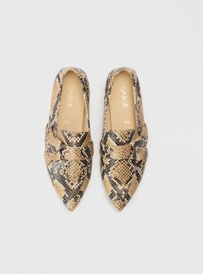 Gabor 84.131.32 Instappers Beige Zwart Slangenprint Leer Dames Beige Zwart - Foto 4