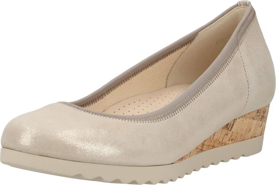 Gabor 82.641.12 Pumps Leer Beige Dames Sleehak Beige Goud - Foto 3