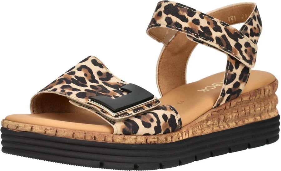 Gabor leren dames sandalen met luipaardprint - Foto 4