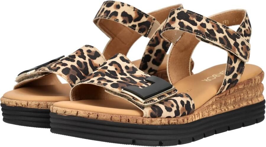 Gabor leren dames sandalen met luipaardprint - Foto 8