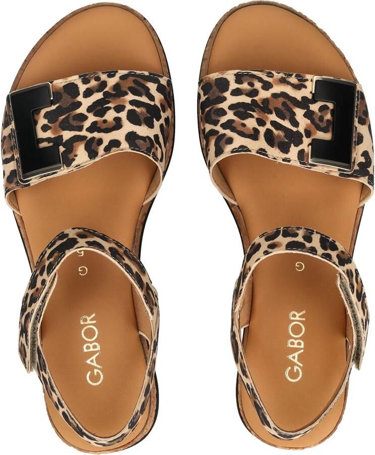 Gabor leren dames sandalen met luipaardprint - Foto 5