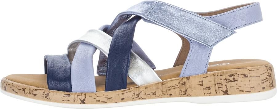 Gabor Dames platte sandalen Artikel 82.736.26 Blauw combinatie - Foto 3