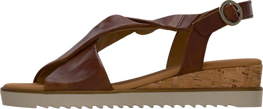 GABOR Sandalen met Hak Dames 751.1 Maat: 36 Materiaal: Suède Kleur: Camel - Foto 4