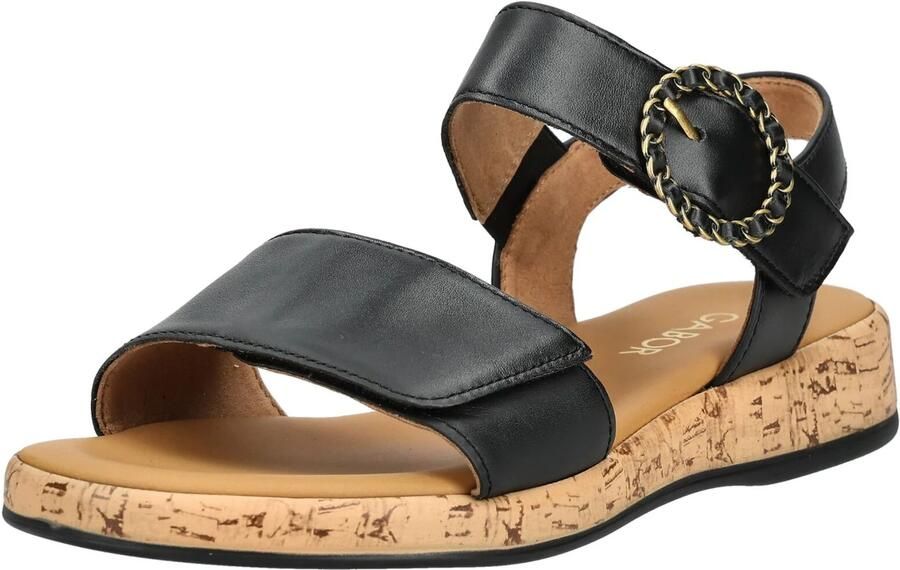 Gabor Sleehaksandaaltjes Rhodos bandjessandaal comfort-schoen zomerschoen met mooie sierspeld - Foto 2