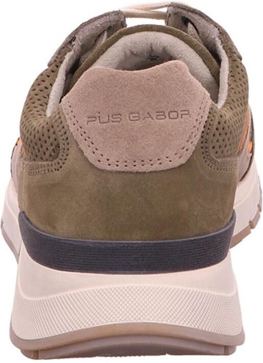 GABOR Sneakers laag aardetinten olijfgroen neonoranje - Foto 3