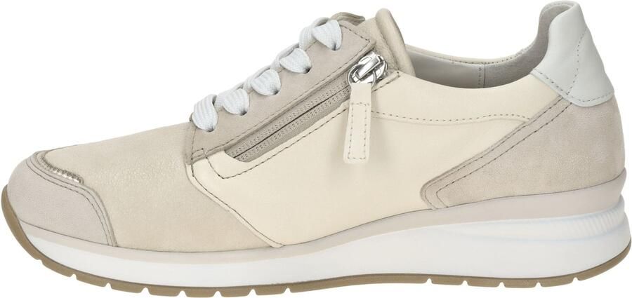 Gabor art. 86.307 63 beige sneaker K leest dames veter 2 ritsen